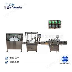 理瓶灌裝加塞上蓋旋蓋和貼標(biāo)灌裝旋蓋機(jī)
